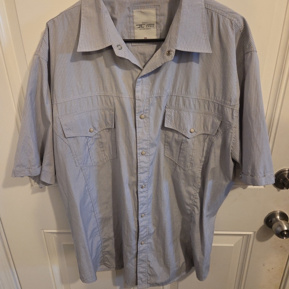 Jordan Craig Blue Striped Button-Down Shirt